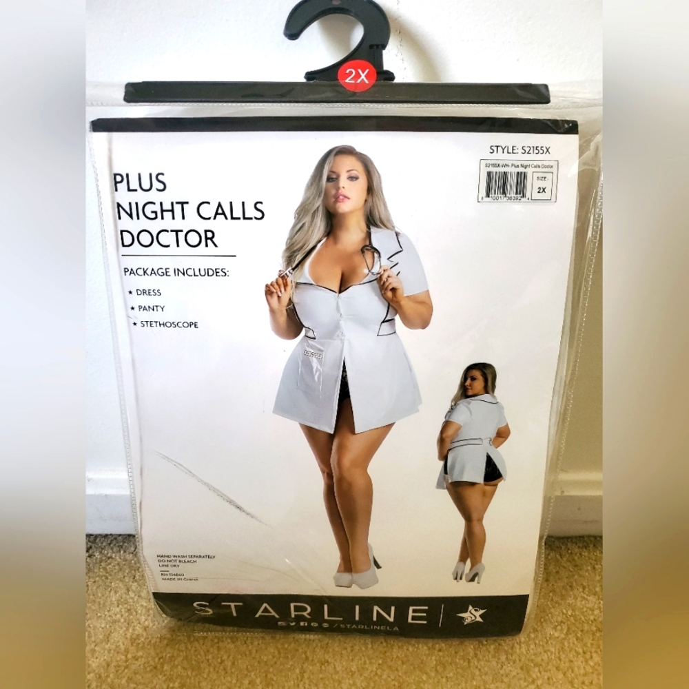 Plus Size 2x Night Calls Doctor Sexy Costume